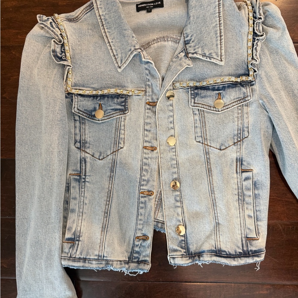 Generation Love Light Wash Denim Jacket - Light Blue